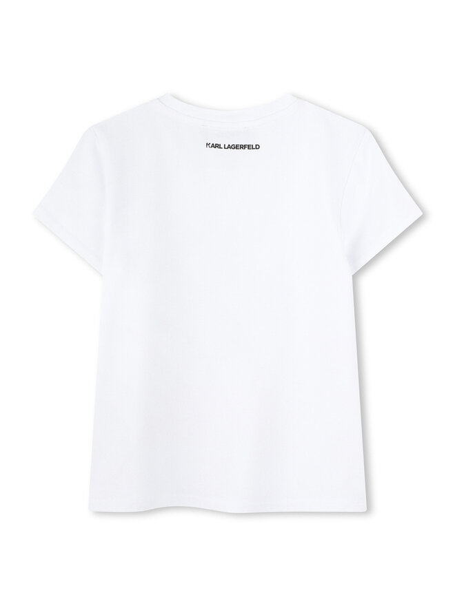 Karl Lagerfeld Kids Karl Lagerfeld Kids Póló Z30489 D Fehér Regular Fit