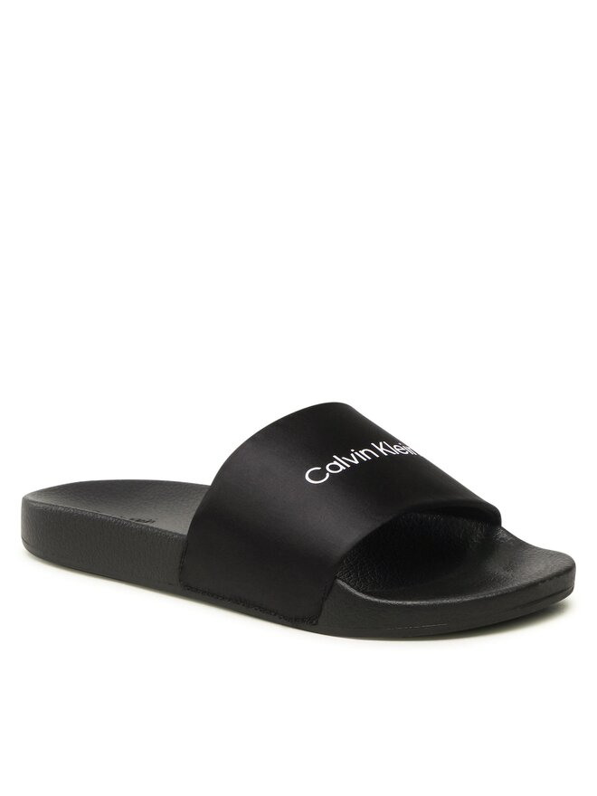 Calvin Klein Şlapi Calvin Klein Pool Slide HW0HW01508 Negru