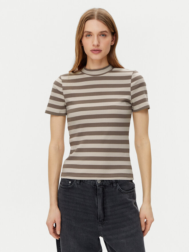 Noisy May Noisy May T-Shirt Elinor 27033178 Beige Slim Fit