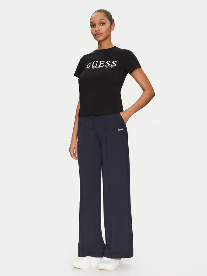 Guess Guess Marškinėliai V5GI15 J1314 Juoda Slim Fit