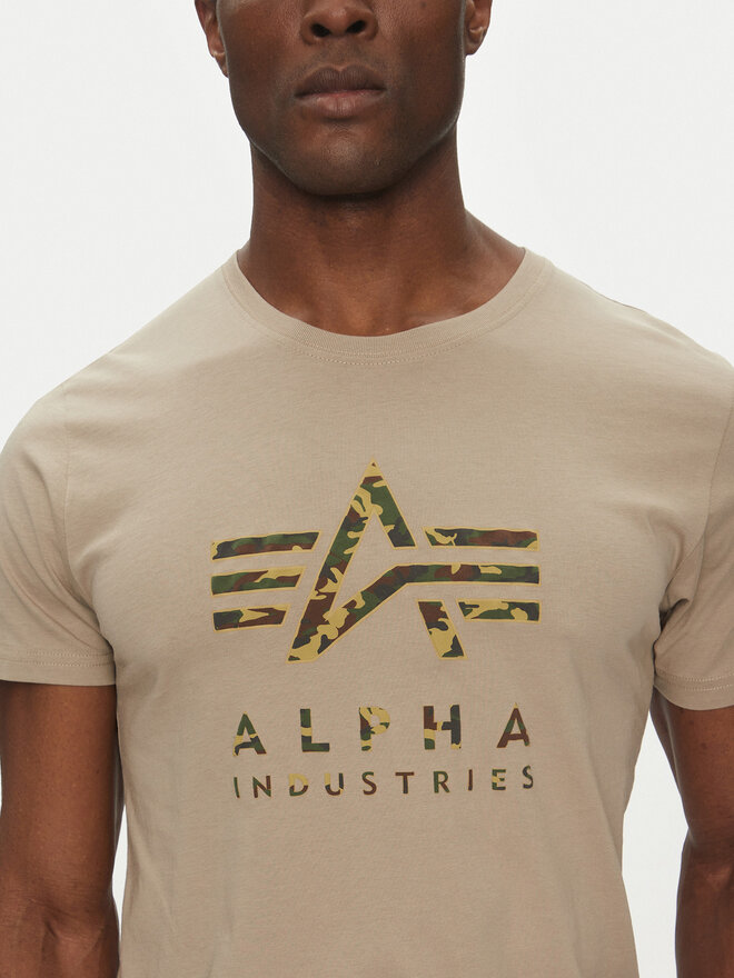 Alpha Industries Alpha Industries Camiseta Camo Puff 146506 Beis Regular Fit