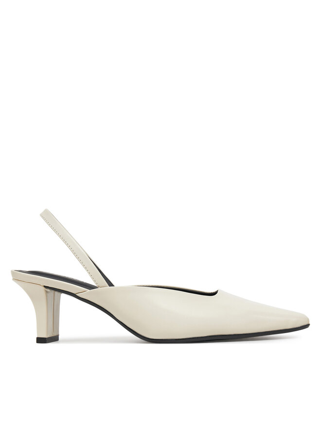 Calvin Klein Сандали Calvin Klein Heel Mule Pump 50 - Lth HW0HW02551 Бежов