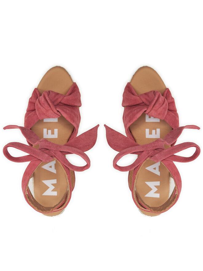 Manebi Еспадрили Manebi Hamptons Wedge Espadrilles With Knot W 1.5 WS Бордо
