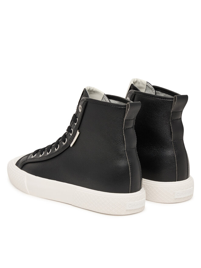 Calvin Klein Sneakers aus Stoff Calvin Klein Vulc Lace Up Hightop Lth HW0HW03076 Schwarz
