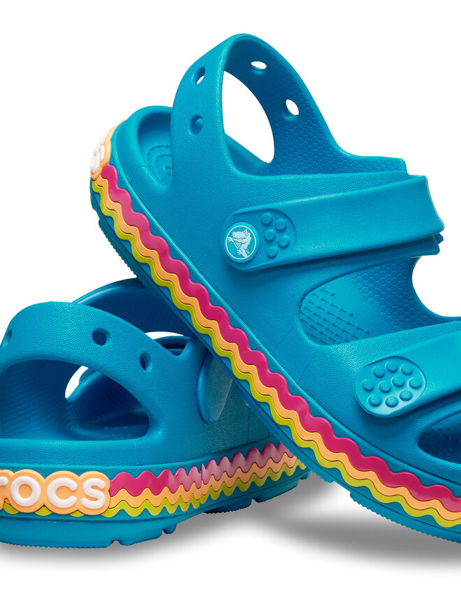 Crocs Sandale Crocs Kids’ Crocband Cruiser Ricrac Sandal 211028 Albastru