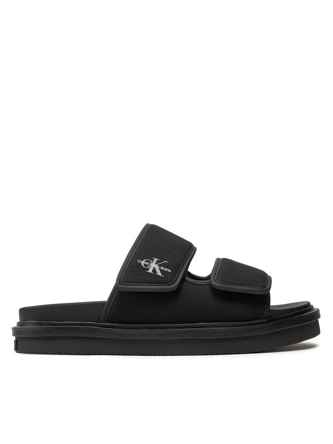 Calvin Klein Jeans Šľapky Calvin Klein Jeans Double Bar Sandal Mtl YM0YM01020 Čierna