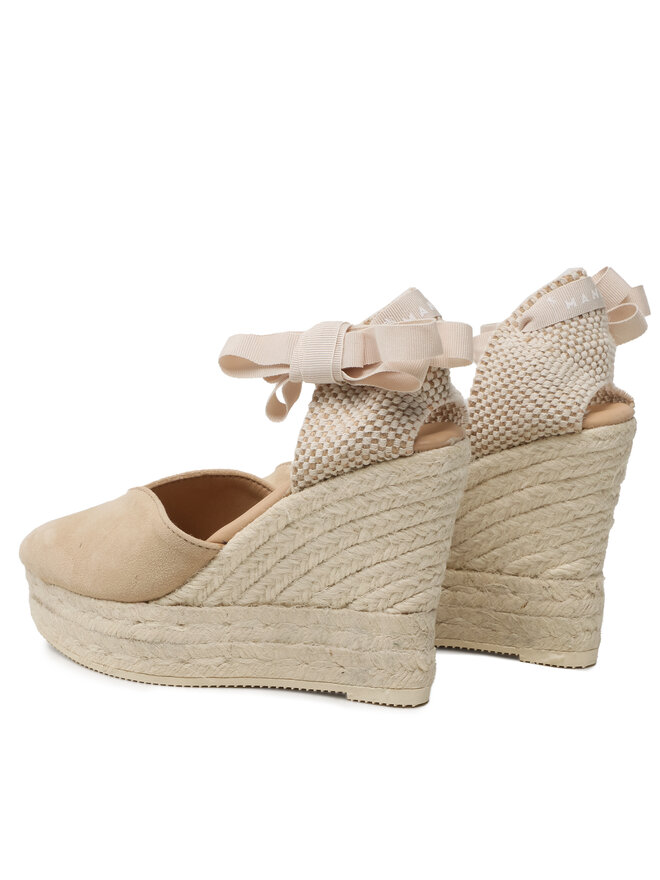 Manebi Alpargatas Manebi Heart-Shaped Wedge Espadrilles M 1.1 WH Beis