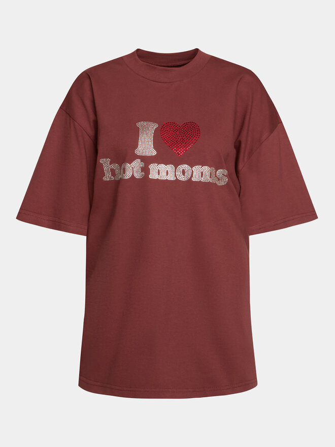 2005 2005 Marškinėliai Unisex Hot Moms Tee Ruda Relaxed Fit