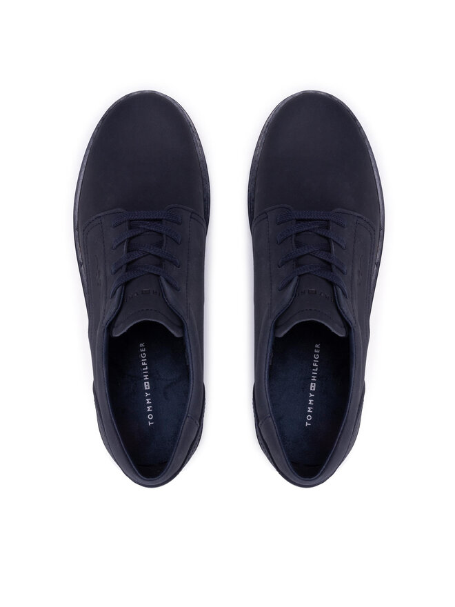 Tommy Hilfiger Scarpe basse Tommy Hilfiger Cleated Unlined Casual Nbk Shoe FM0FM04043 Blu scuro
