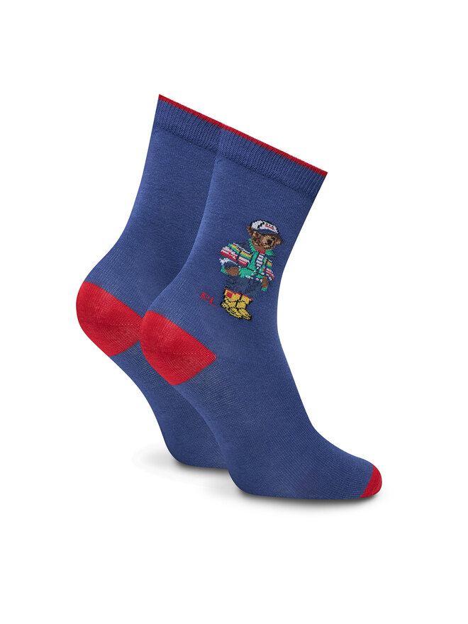 Polo Ralph Lauren Zestaw 3 par wysokich skarpet dziecięcych Polo Ralph Lauren 443969088001 Kolorowy