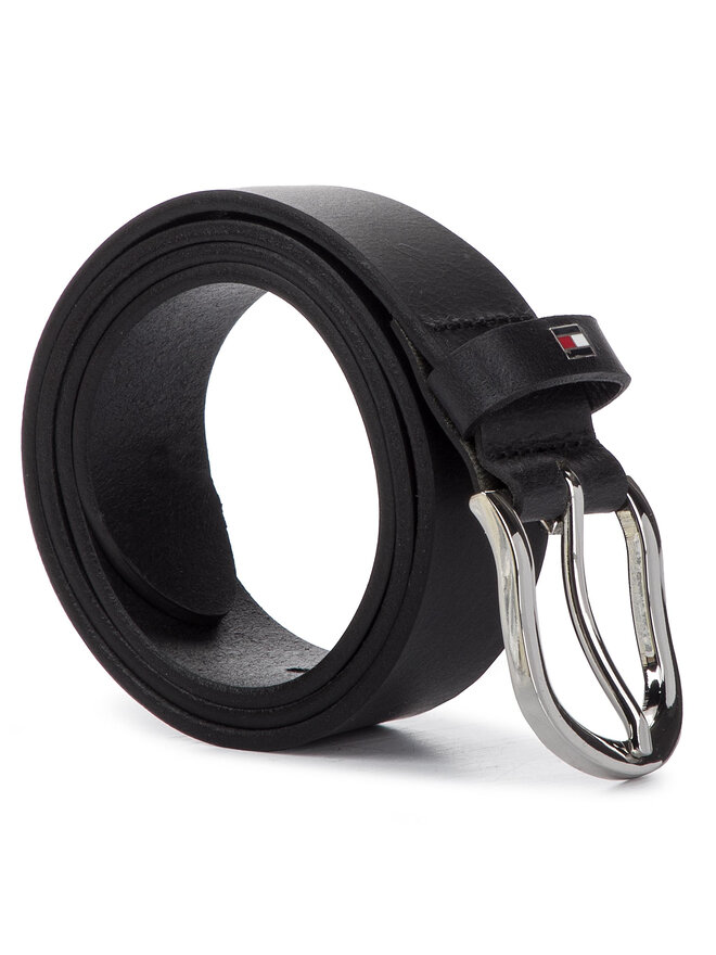 Tommy Hilfiger Pasek Damski Tommy Hilfiger New Danny Belt WW0WW11590 Czarny