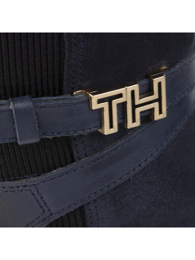 Tommy Hilfiger Csizma Tommy Hilfiger Hardware Mix Longboot FW0FW04282 Sötétkék