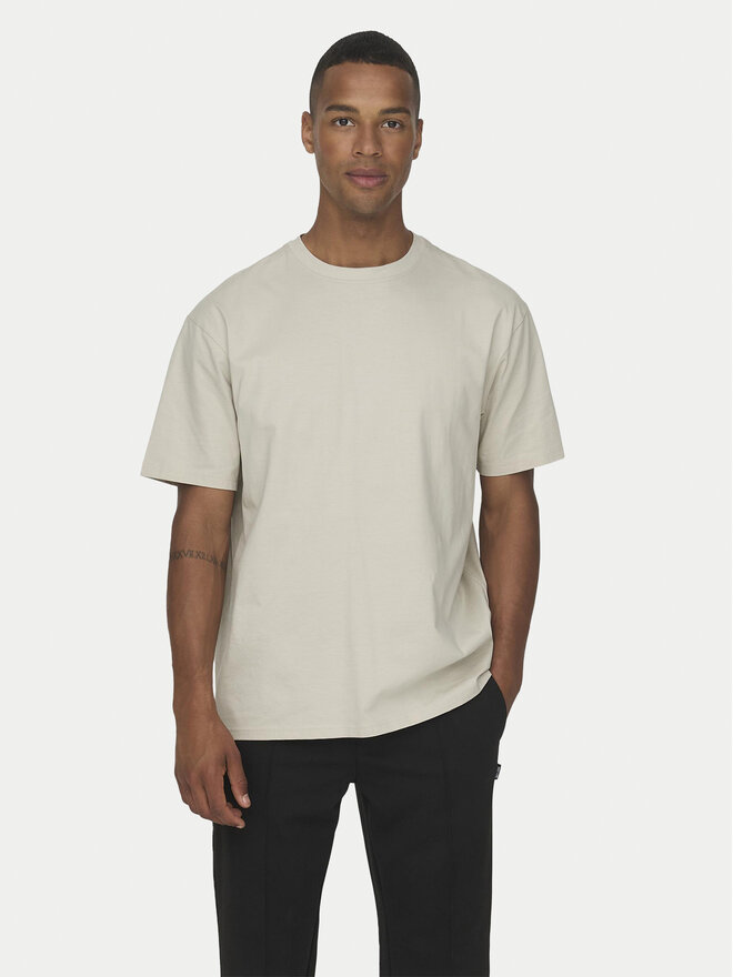 Only & Sons Only & Sons Póló Fred 22022532 Bézs Relaxed Fit