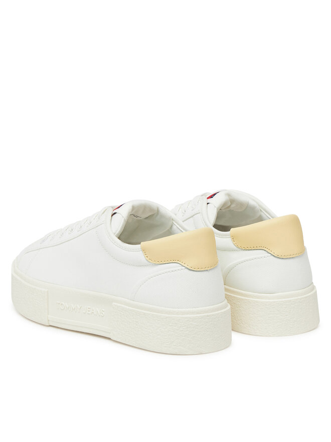Tommy Jeans Sneakersy Tommy Jeans Tjw Flatform Canvas Sneaker EN0EN02792 Écru