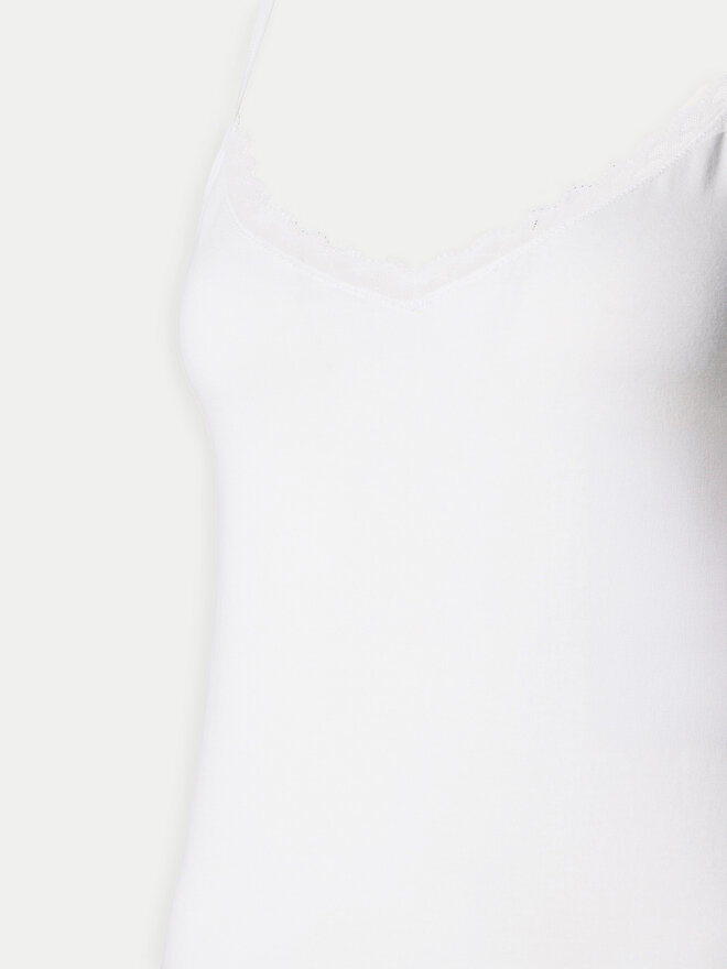 Triumph Triumph Top Feel Of Cotton 10224994 Weiß Slim Fit