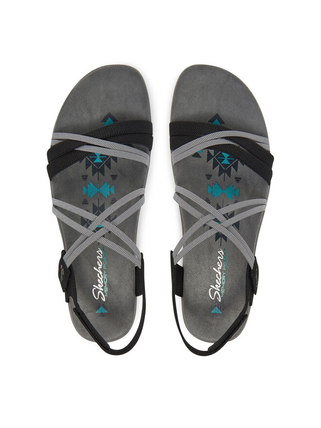 Skechers Σανδάλια Skechers Reggae Slim-Takes Two 163112/BKCC Μαύρο
