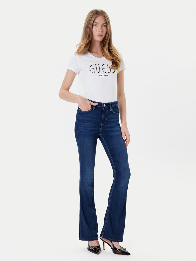 Guess Guess Marškinėliai W5YI05 J1314 Balta Regular Fit