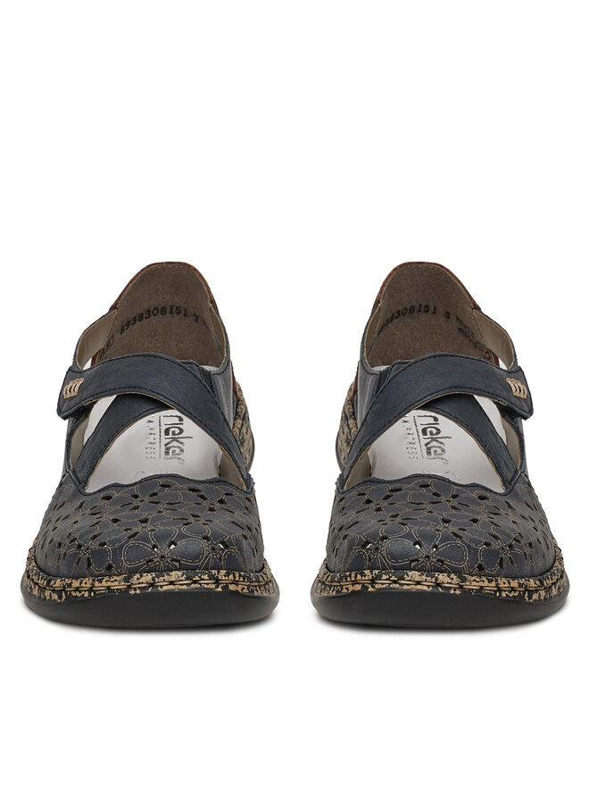 Rieker Pantofi Rieker 463H4-14 Bleumarin