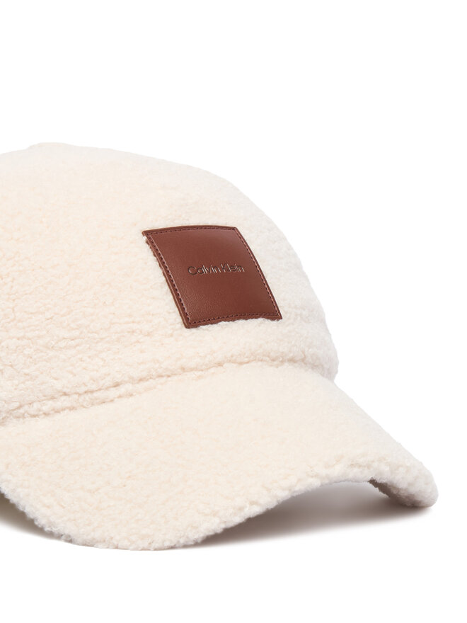 Calvin Klein Cap Calvin Klein All-Over Sherpa W/ Patch Cap LV04F5096G Creme