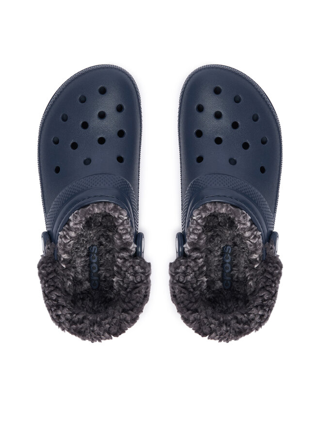 Crocs Шльопанці Crocs Classic Fleece Lined Clog Quartz 211396 Cиній