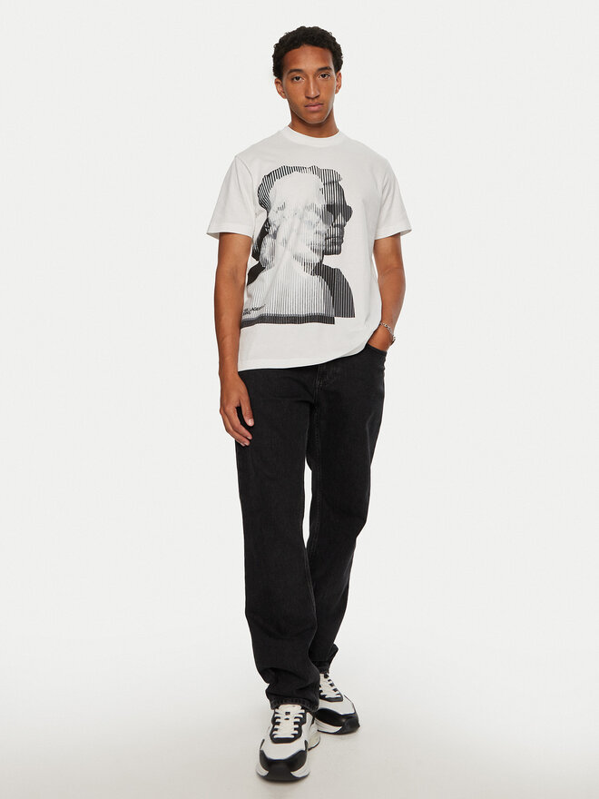 Karl Lagerfeld Jeans Karl Lagerfeld Jeans T-Shirt 246D1705 Weiß Regular Fit