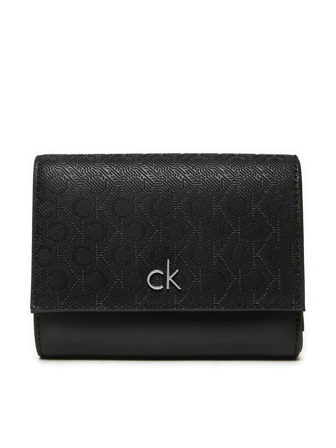 Calvin Klein Kleine Damen Geldbörse Calvin Klein Ck Daily Medium Trifold_Mono K60K612841 Schwarz