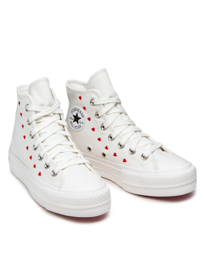 Trampki Converse Ctas Lift Hi A01599C Bia?y | eobuwie.com.pl