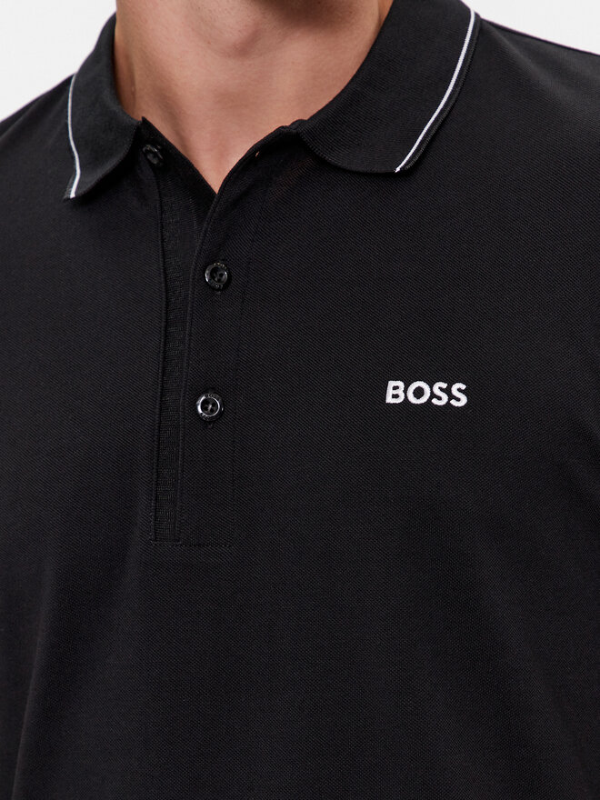 BOSS Boss Поло Paule 4 50506195 Чорний Slim Fit