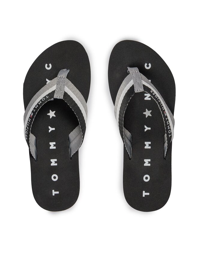 Tongs Tommy Hilfiger Tommy Loves Ny Beach Sandal FW0FW02370 Gris chaussures