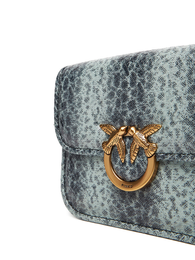 PINKO Kabelka PINKO Love Box Bag Fl Mini PE 25 PLTT 104297 A2CH Zelená