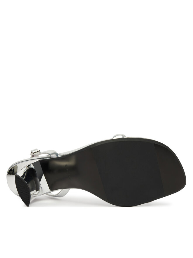 Calvin Klein Sandalias Calvin Klein Sculpt Kitt Heel Strappy Lth Met HW0HW02709 Plata