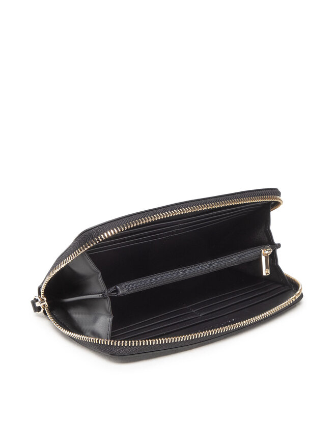 Tommy Hilfiger Velika ženska denarnica Tommy Hilfiger Th Chic Large Za AW0AW13649 Črna