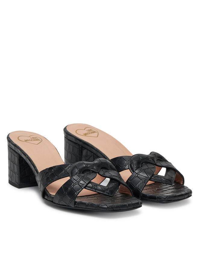 LOVE MOSCHINO Klapki LOVE MOSCHINO JA28065G1MIB0000 Czarny