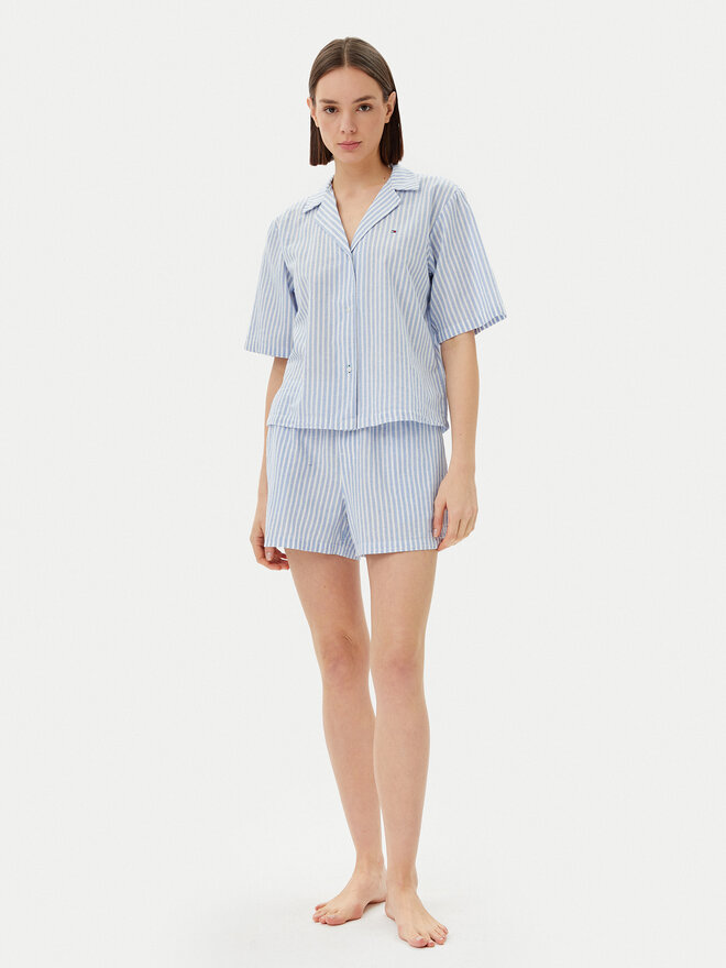 Tommy Hilfiger Tommy Hilfiger Pižama UW0UW05799 Svetlo modra Regular Fit