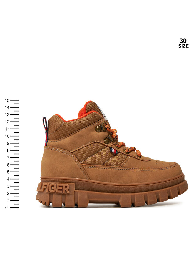 Tommy Hilfiger Μποτίνια Tommy Hilfiger Lace-Up Bootie T3X5-33707-1492 M Καφέ