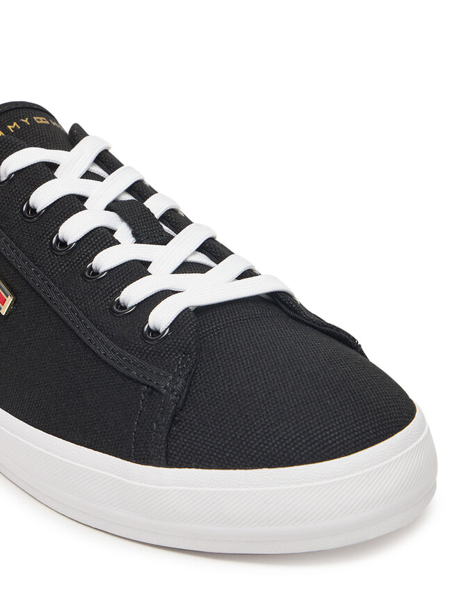 Tommy Hilfiger Tenisówki Tommy Hilfiger Vulc Canvas Lace Up Sneaker FW0FW08647 Czarny