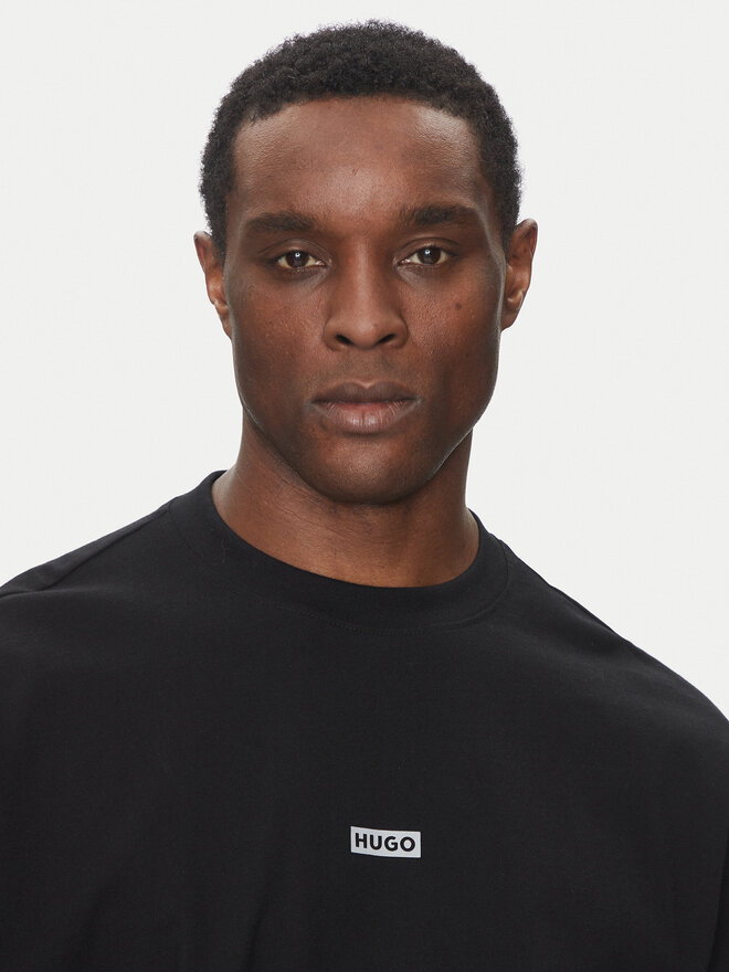HUGO HUGO T-Shirt Nalono 50509776 Μαύρο Loose Fit