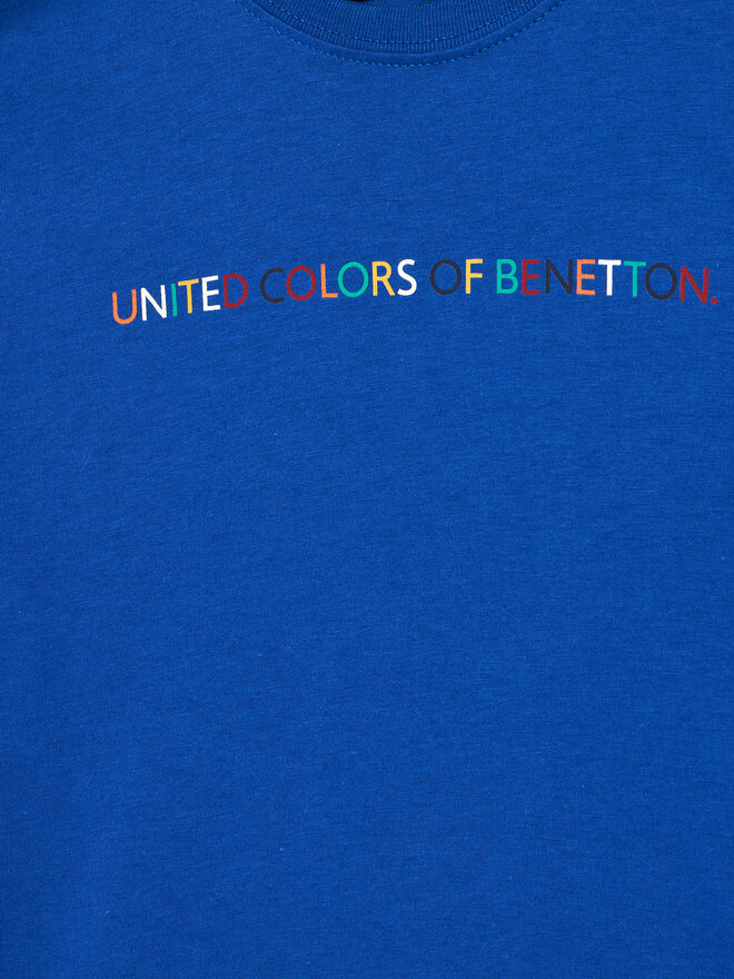 United Colors Of Benetton United Colors Of Benetton Camiseta 3I1XC10JL Azul Regular Fit
