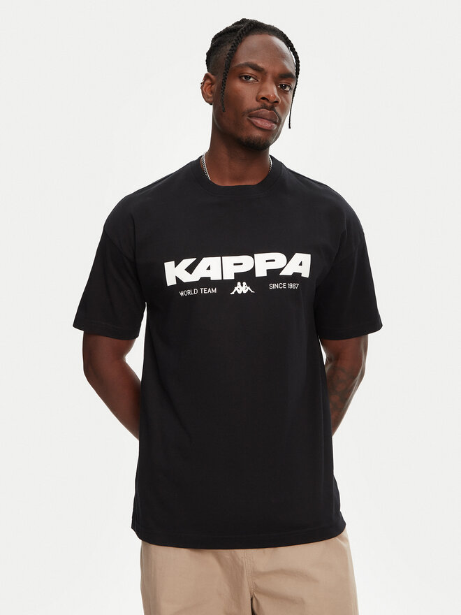 Kappa Kappa T-Shirt Nhisso 351S5MW Μαύρο Regular Fit