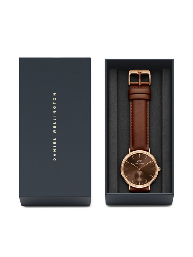 Daniel Wellington Hodinky Daniel Wellington Classic Multi-Eye St Maves Amber DW00100707 Hnědá