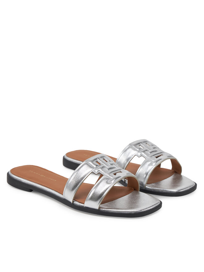 Tommy Hilfiger Pantoletten Tommy Hilfiger FW0FW08676 Silberfarben