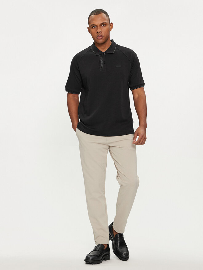 Calvin Klein Calvin Klein Poloshirt Logo Tape K10K112463 Schwarz Regular Fit