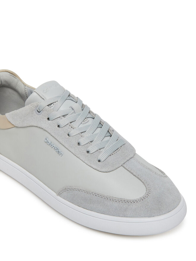 Calvin Klein Sneakersy Calvin Klein Cupsole Lace Up - Lth Sue Mix HW0HW02435 Szary