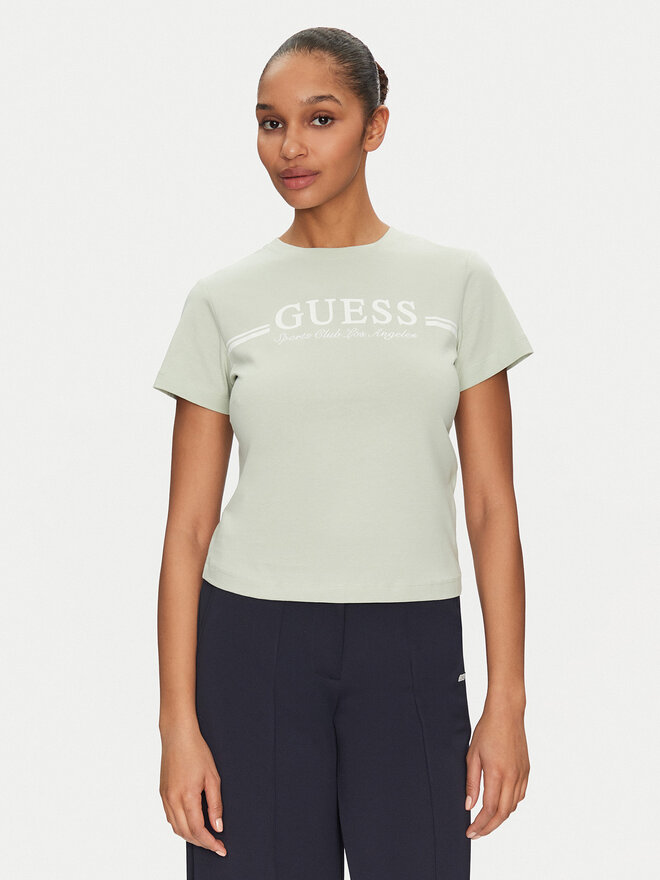Guess Guess Marškinėliai V5GI03 I3Z14 Žalia Regular Fit