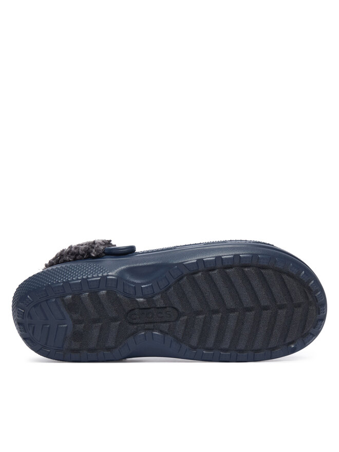 Crocs Pantoletten Crocs Classic Fleece Lined Clog Quartz 211396 Dunkelblau