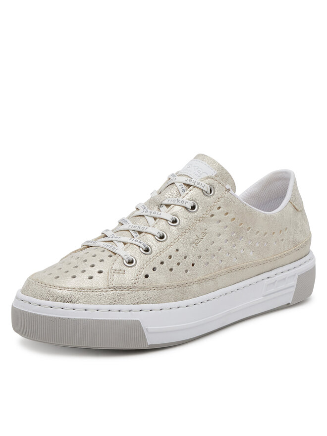 Rieker Sneakersy Rieker L8849-60 Złoty