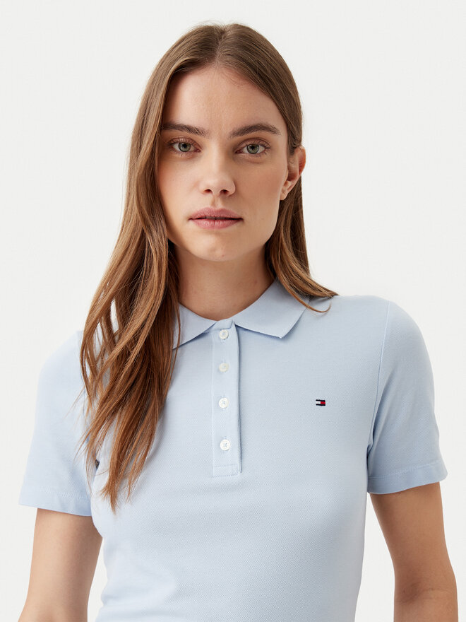 Tommy Hilfiger Tommy Hilfiger Pólóing 1985 WW0WW43225 Kék Slim Fit