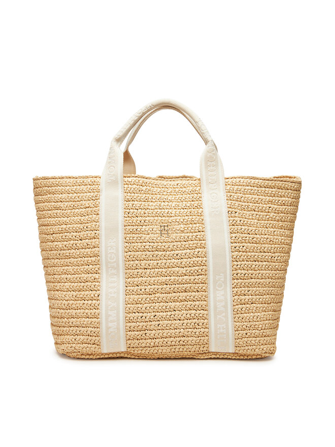Tommy Hilfiger Bolso Tommy Hilfiger Th Spring Logo Tote AW0AW17196 Beis