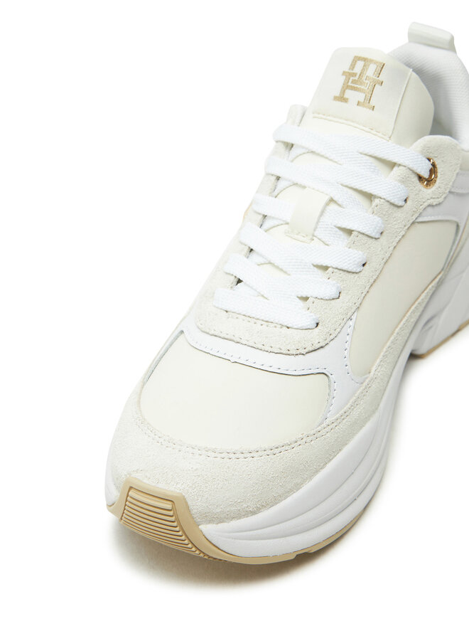Tommy Hilfiger Sneakersy Tommy Hilfiger Th Chunky Feminine Runner FW0FW08616 Écru