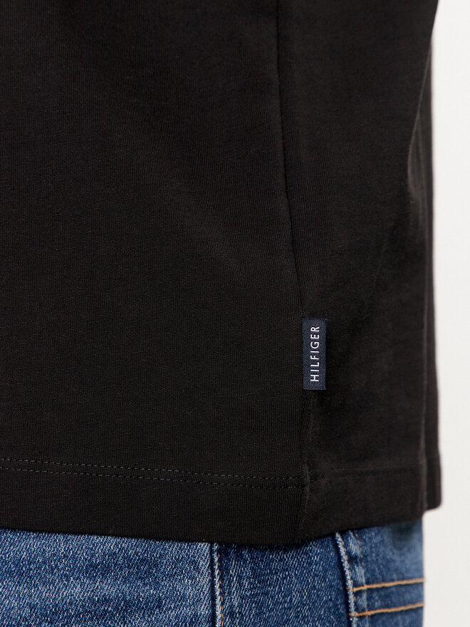 Tommy Hilfiger Tommy Hilfiger Majica Track Graphic MW0MW34429 Črna Regular Fit